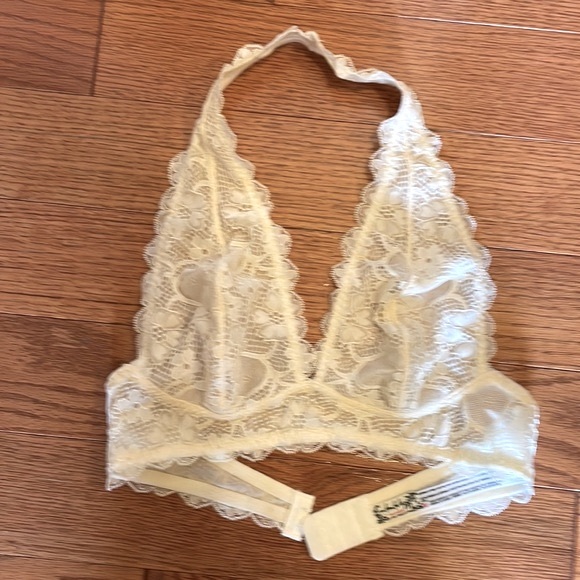 Intimately Free People Galloon Bralette White Lace Size Medium - Picture 1 of 4